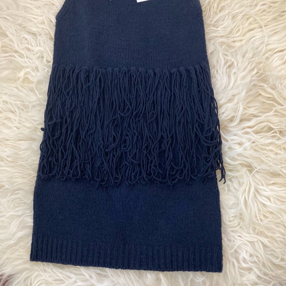 3.1 PHILLIP LIM Mock Neck Fringe Sweater Mini Dress - Picture 2 of 9